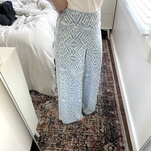 High-waisted Printed Wide Leg Pants